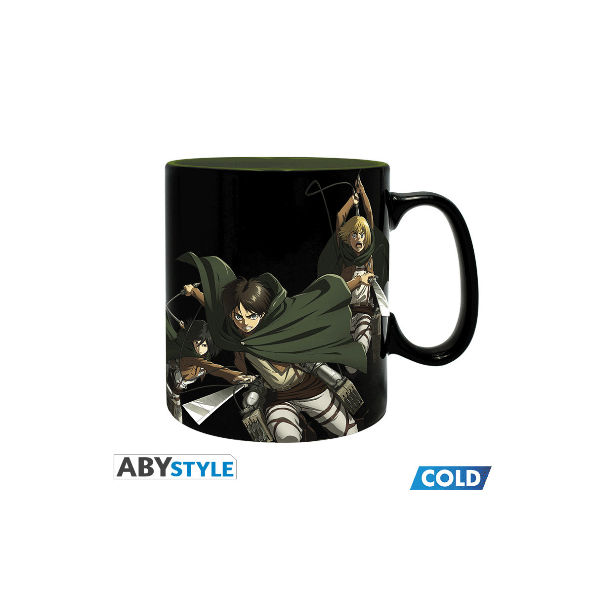 ABYstyle - Taza termorreactiva de «Attack on Titan» con Eren Titan, temporada 3
