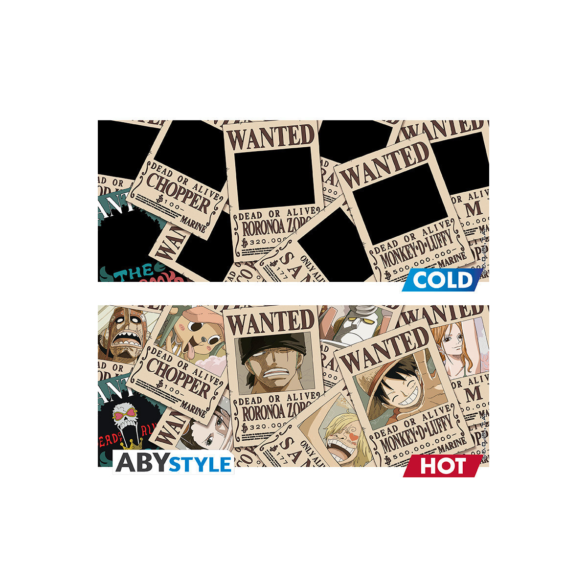 ABYstyle - One Piece Taza termorreactiva «Wanted»