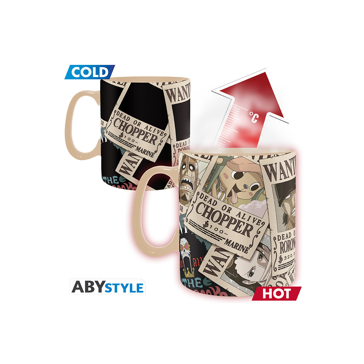 ABYstyle - One Piece Taza termorreactiva «Wanted»