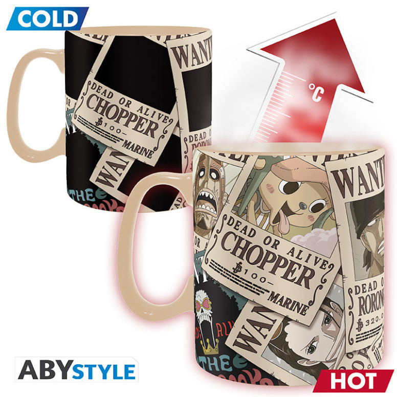 ABYstyle - One Piece Taza termorreactiva «Wanted»