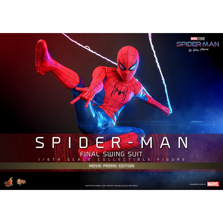 Exclusiva de Hot Toys - Spider-Man (traje Final Swing) (Edición promocional de la película) 1/6 MMS862 - Spider-Man de Marvel: N