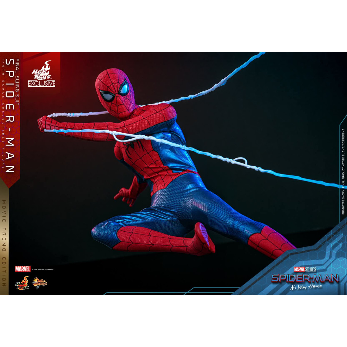 Exclusiva de Hot Toys - Spider-Man (traje Final Swing) (Edición promocional de la película) 1/6 MMS862 - Spider-Man de Marvel: N