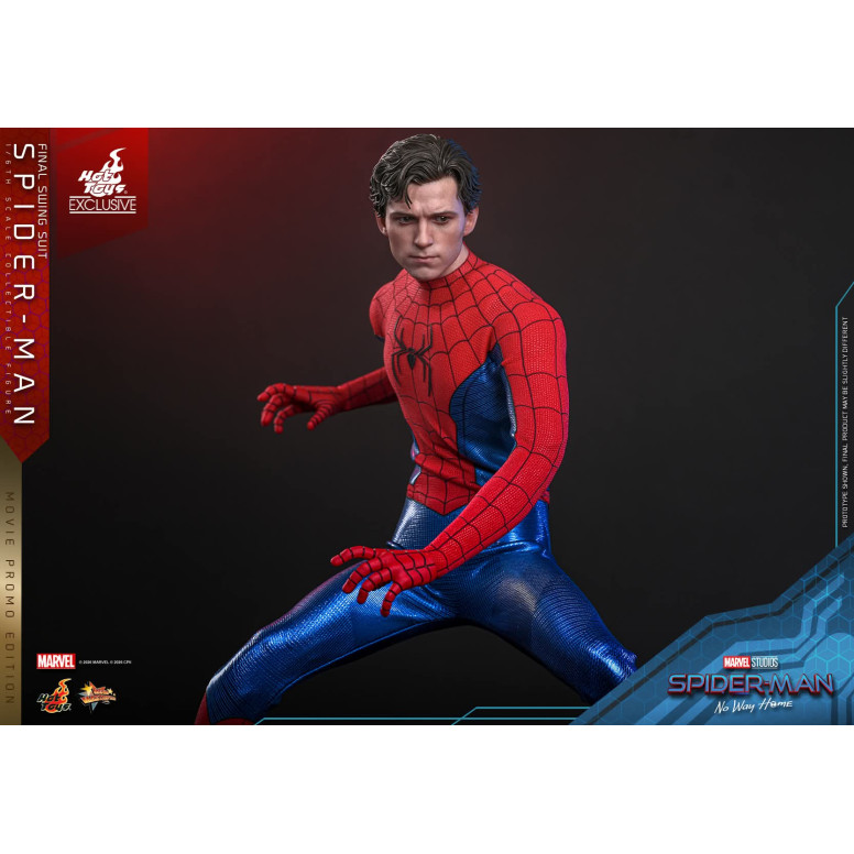 Exclusiva de Hot Toys - Spider-Man (traje Final Swing) (Edición promocional de la película) 1/6 MMS862 - Spider-Man de Marvel: N