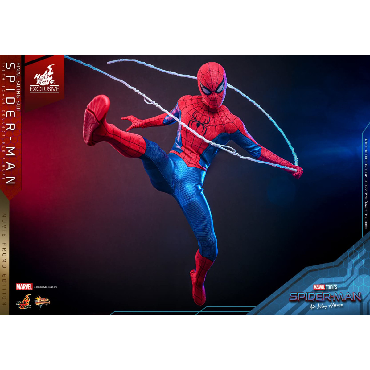 Exclusiva de Hot Toys - Spider-Man (traje Final Swing) (Edición promocional de la película) 1/6 MMS862 - Spider-Man de Marvel: N