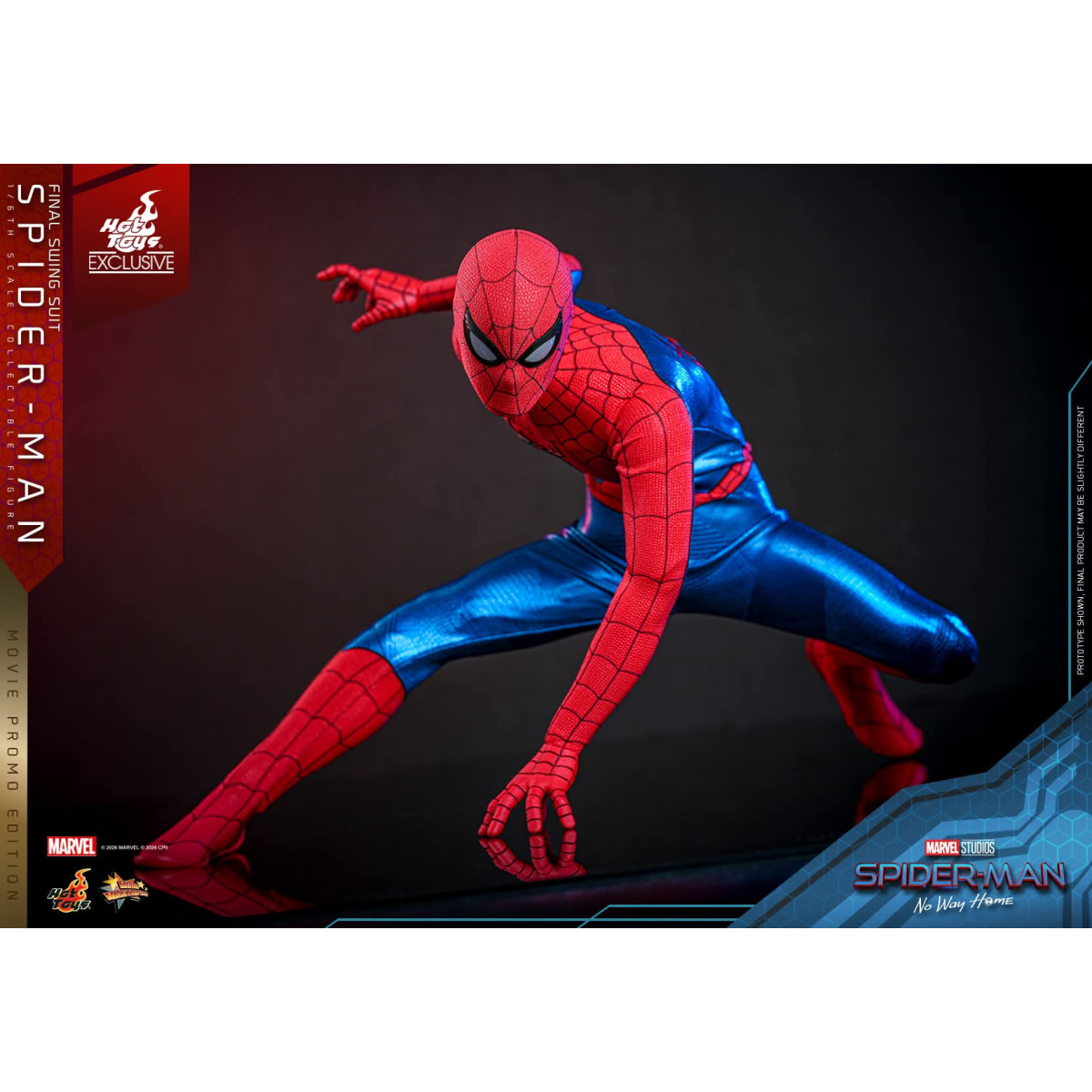 Exclusiva de Hot Toys - Spider-Man (traje Final Swing) (Edición promocional de la película) 1/6 MMS862 - Spider-Man de Marvel: N