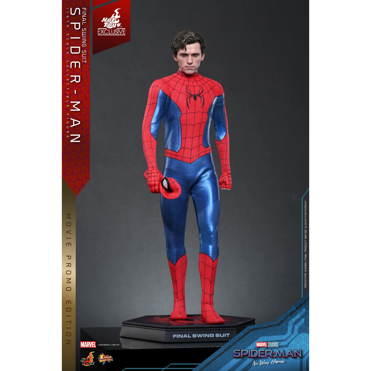 Exclusiva de Hot Toys - Spider-Man (traje Final Swing) (Edición promocional de la película) 1/6 MMS862 - Spider-Man de Marvel: N
