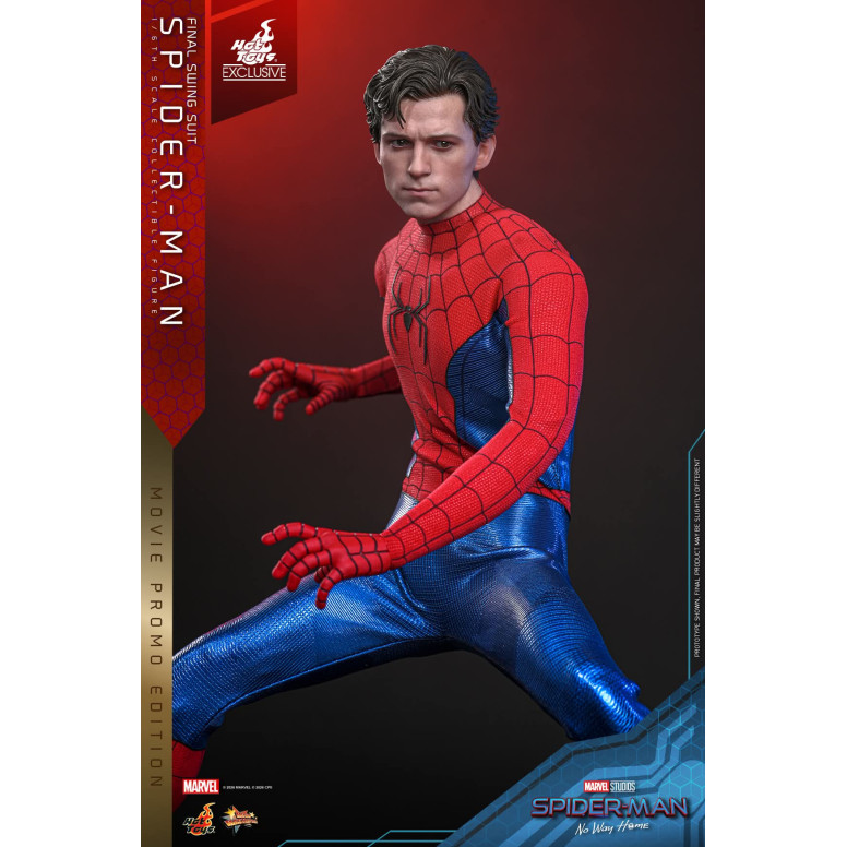 Exclusiva de Hot Toys - Spider-Man (traje Final Swing) (Edición promocional de la película) 1/6 MMS862 - Spider-Man de Marvel: N