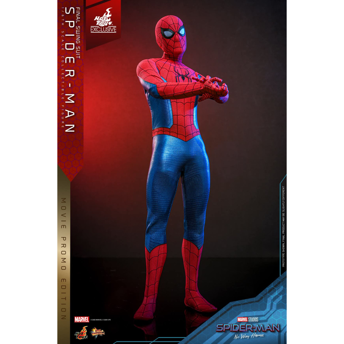 Exclusiva de Hot Toys - Spider-Man (traje Final Swing) (Edición promocional de la película) 1/6 MMS862 - Spider-Man de Marvel: N