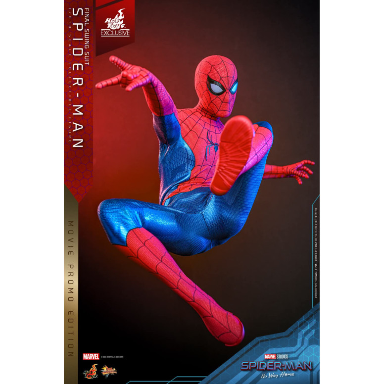 Exclusiva de Hot Toys - Spider-Man (traje Final Swing) (Edición promocional de la película) 1/6 MMS862 - Spider-Man de Marvel: N