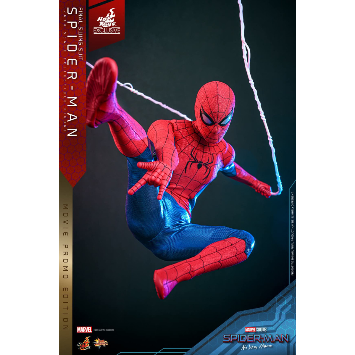 Exclusiva de Hot Toys - Spider-Man (traje Final Swing) (Edición promocional de la película) 1/6 MMS862 - Spider-Man de Marvel: N