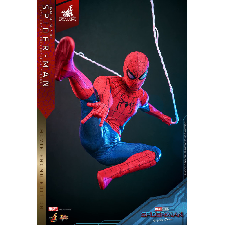 Exclusiva de Hot Toys - Spider-Man (traje Final Swing) (Edición promocional de la película) 1/6 MMS862 - Spider-Man de Marvel: N