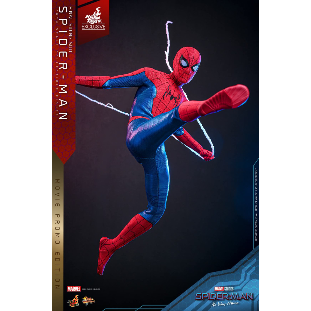 Exclusiva de Hot Toys - Spider-Man (traje Final Swing) (Edición promocional de la película) 1/6 MMS862 - Spider-Man de Marvel: N