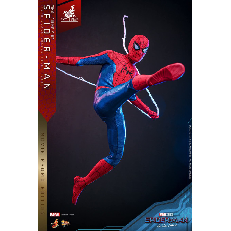 Exclusiva de Hot Toys - Spider-Man (traje Final Swing) (Edición promocional de la película) 1/6 MMS862 - Spider-Man de Marvel: N