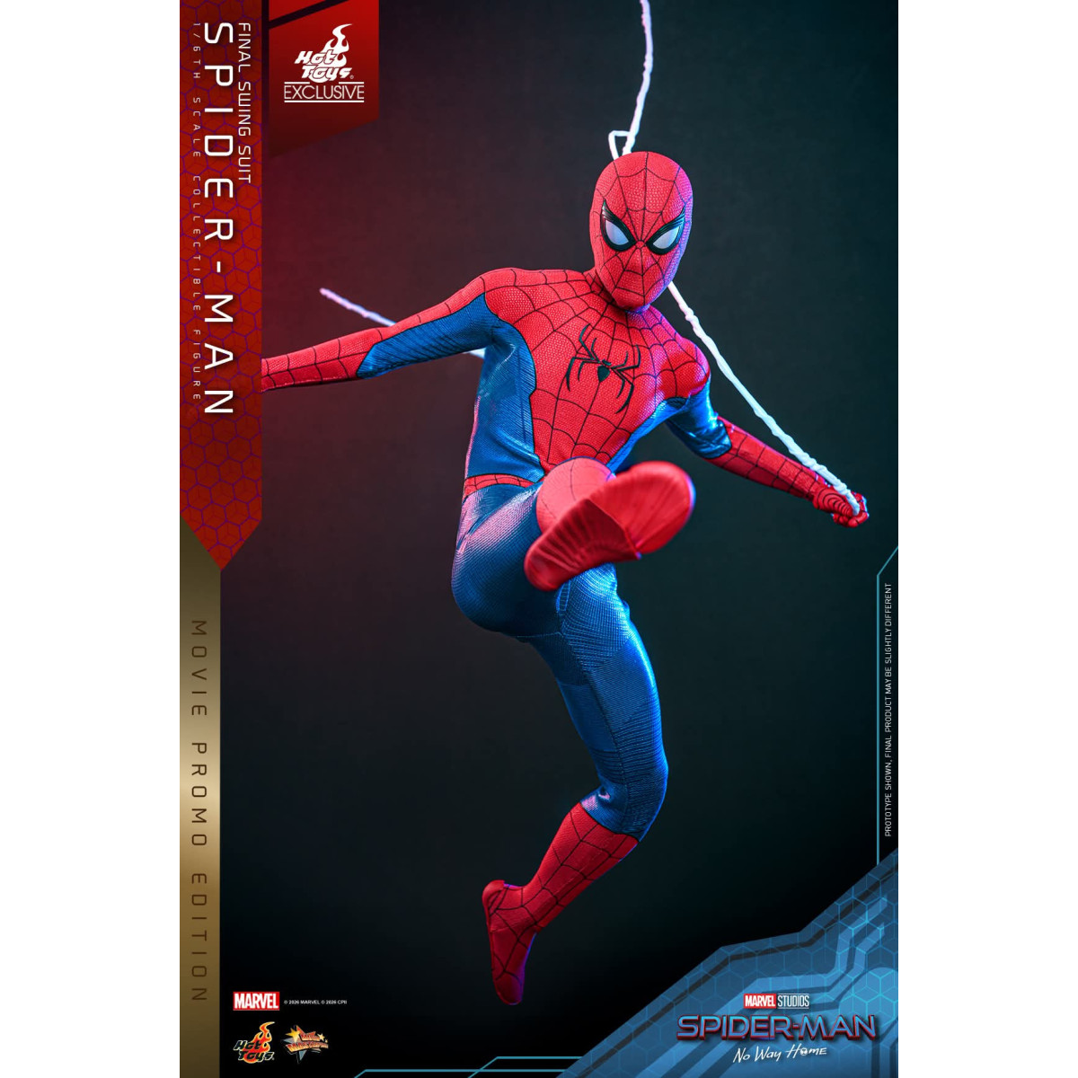 Exclusiva de Hot Toys - Spider-Man (traje Final Swing) (Edición promocional de la película) 1/6 MMS862 - Spider-Man de Marvel: N