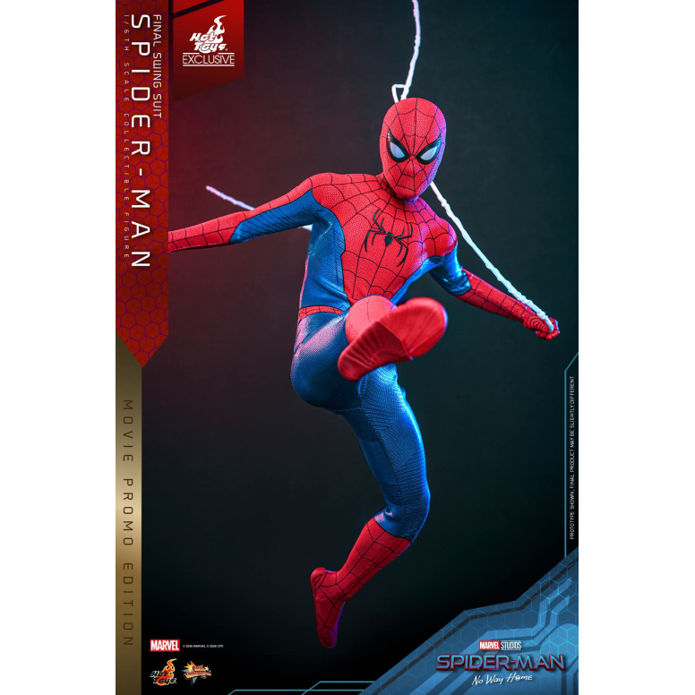 Exclusiva de Hot Toys - Spider-Man (traje Final Swing) (Edición promocional de la película) 1/6 MMS862 - Spider-Man de Marvel: N