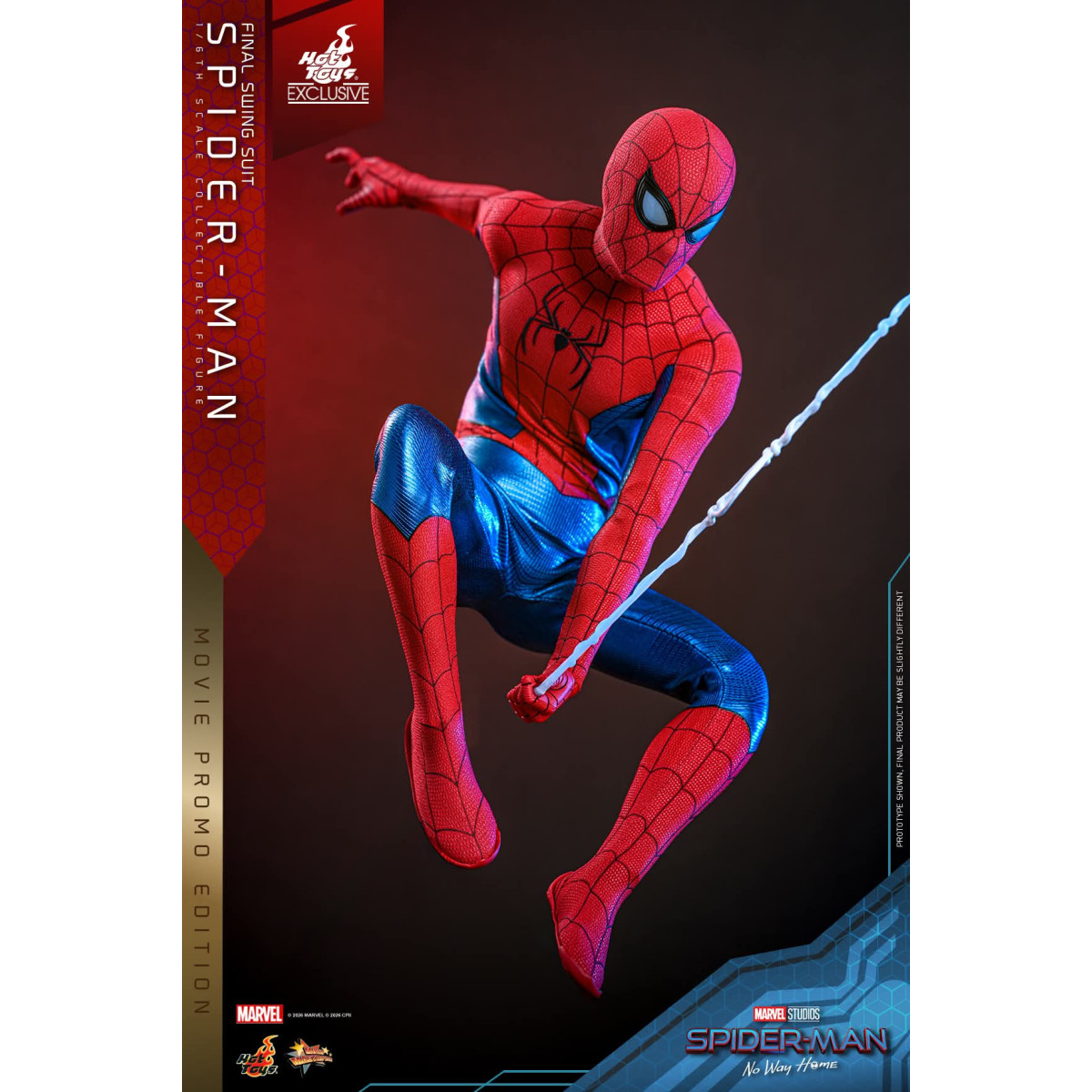 Exclusiva de Hot Toys - Spider-Man (traje Final Swing) (Edición promocional de la película) 1/6 MMS862 - Spider-Man de Marvel: N