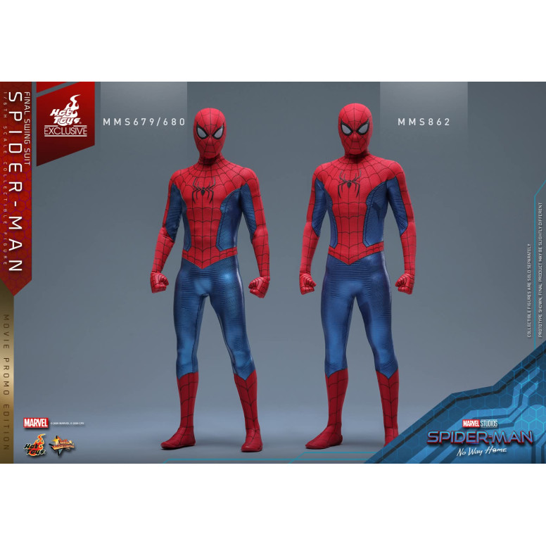 Exclusiva de Hot Toys - Spider-Man (traje Final Swing) (Edición promocional de la película) 1/6 MMS862 - Spider-Man de Marvel: N