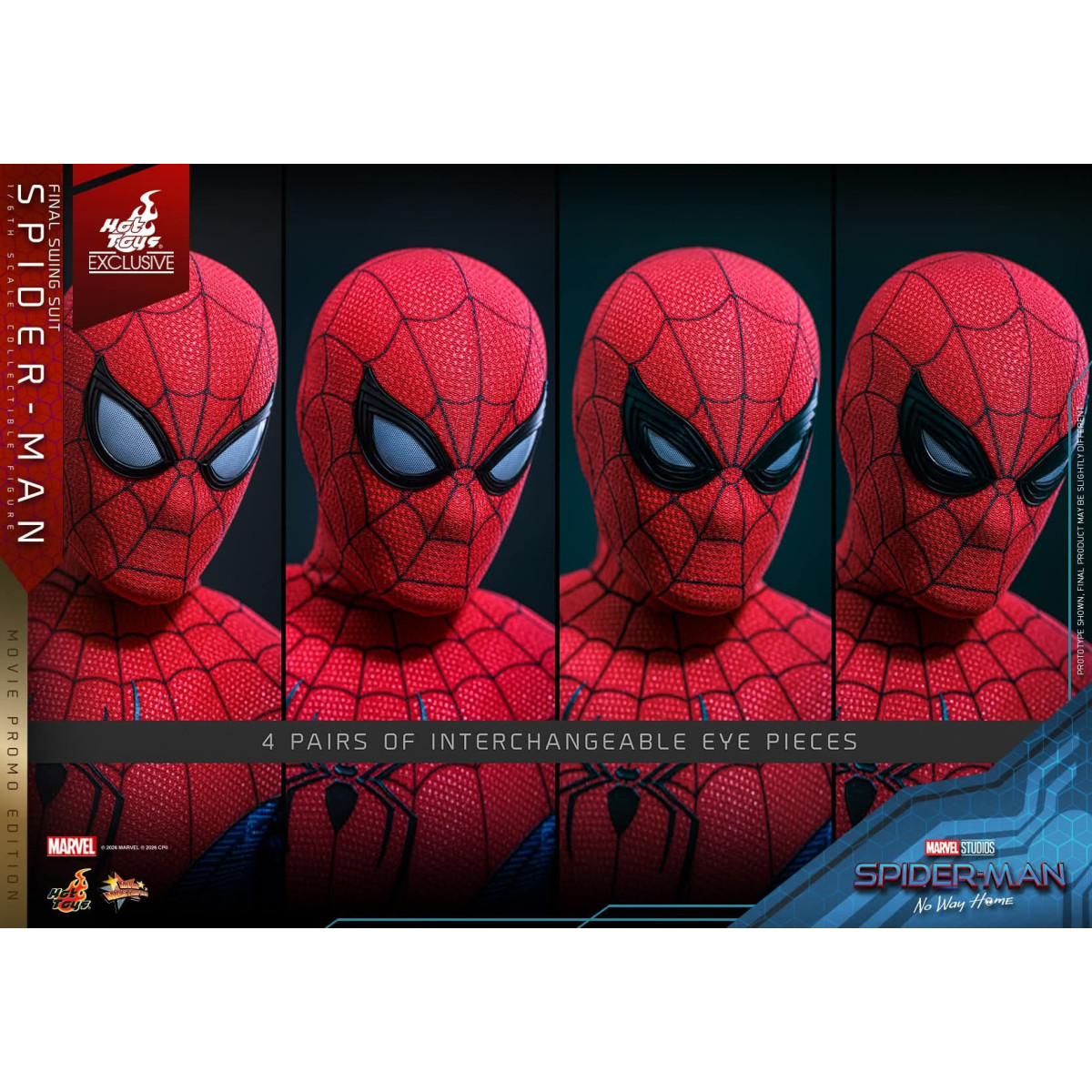 Exclusiva de Hot Toys - Spider-Man (traje Final Swing) (Edición promocional de la película) 1/6 MMS862 - Spider-Man de Marvel: N