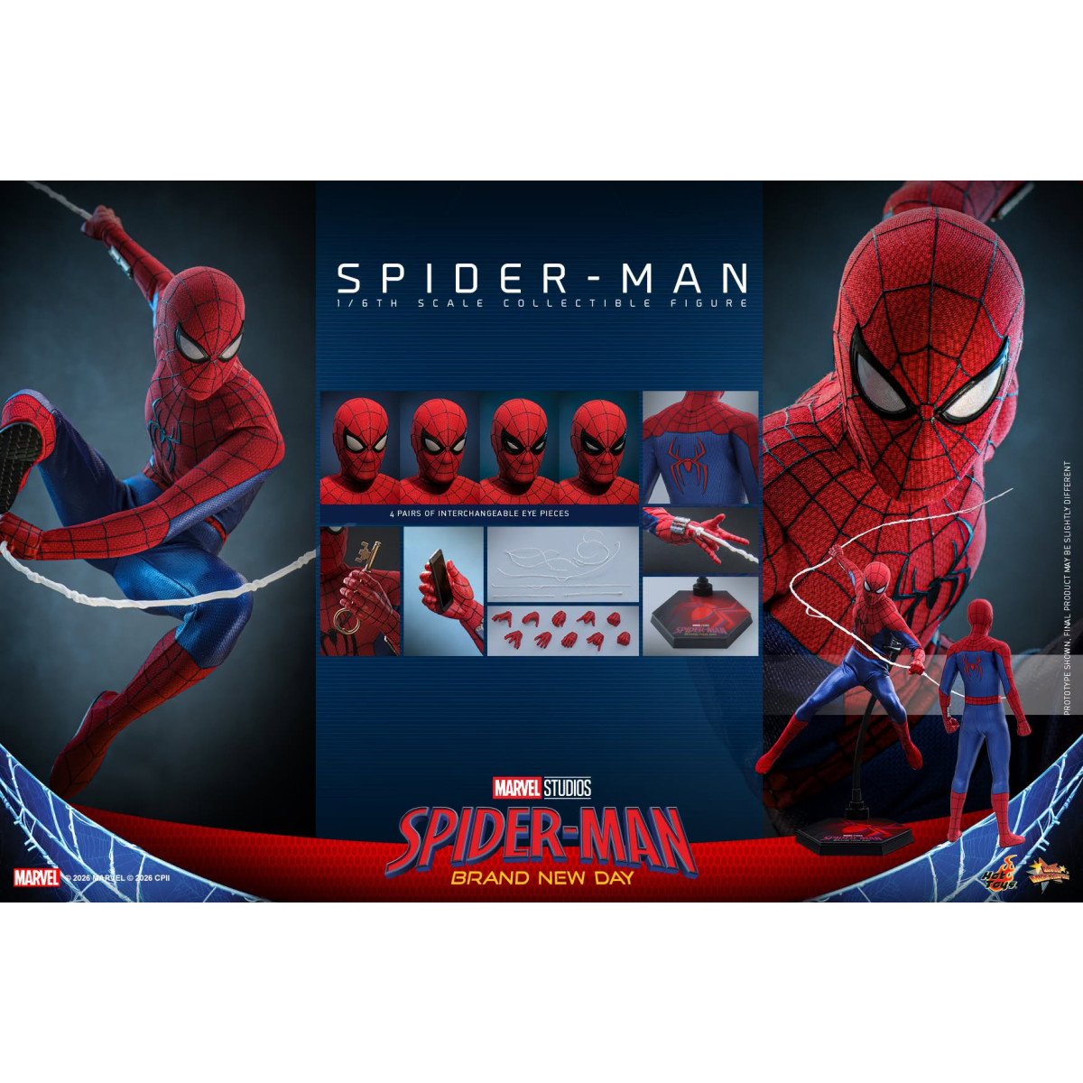 Hot Toys - Spider-Man 1/6 MMS892 - Spider-Man de Marvel: Brand New Day