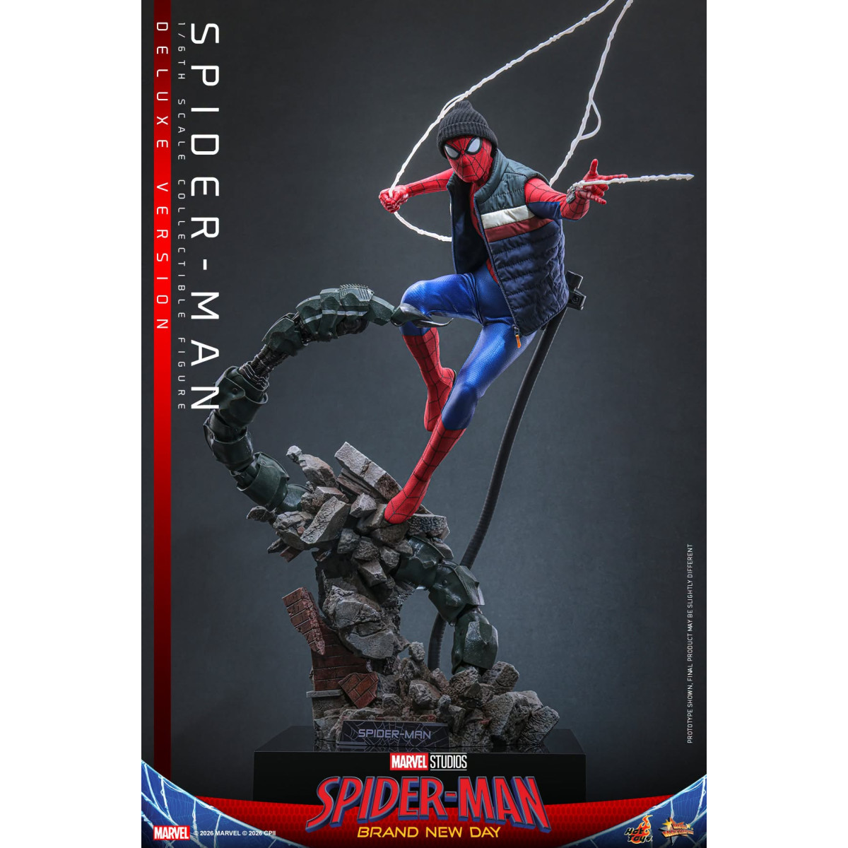 Hot Toys - Spider-Man, versión de lujo a escala 1/6, MMS893 - Marvel's Spider-Man: Brand New Day