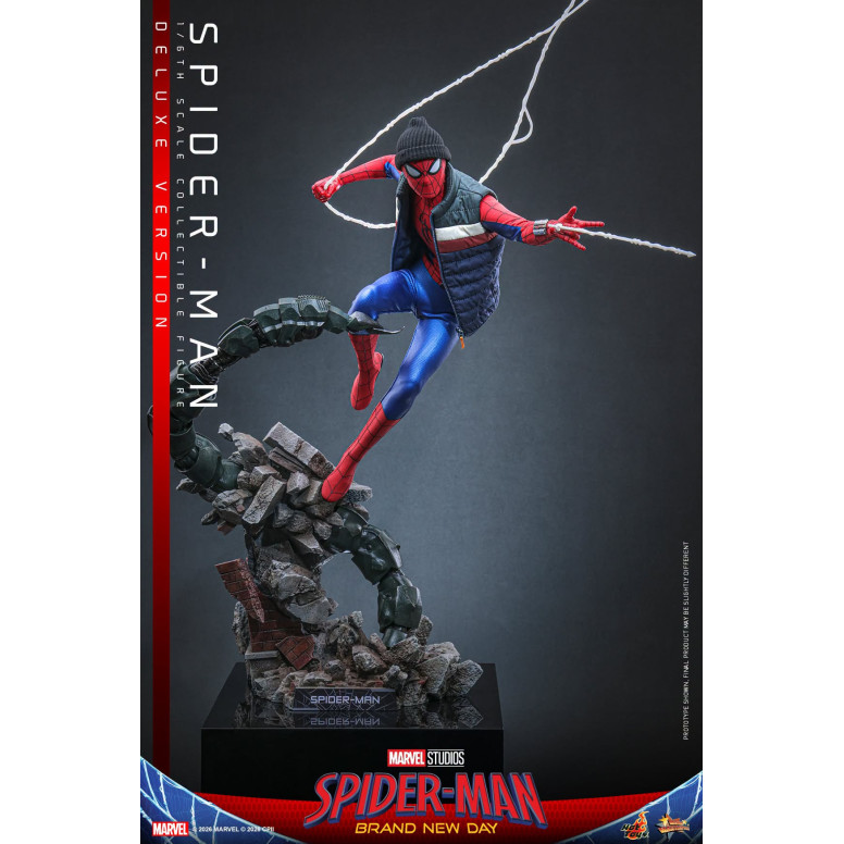 Hot Toys - Spider-Man, versión de lujo a escala 1/6, MMS893 - Marvel's Spider-Man: Brand New Day