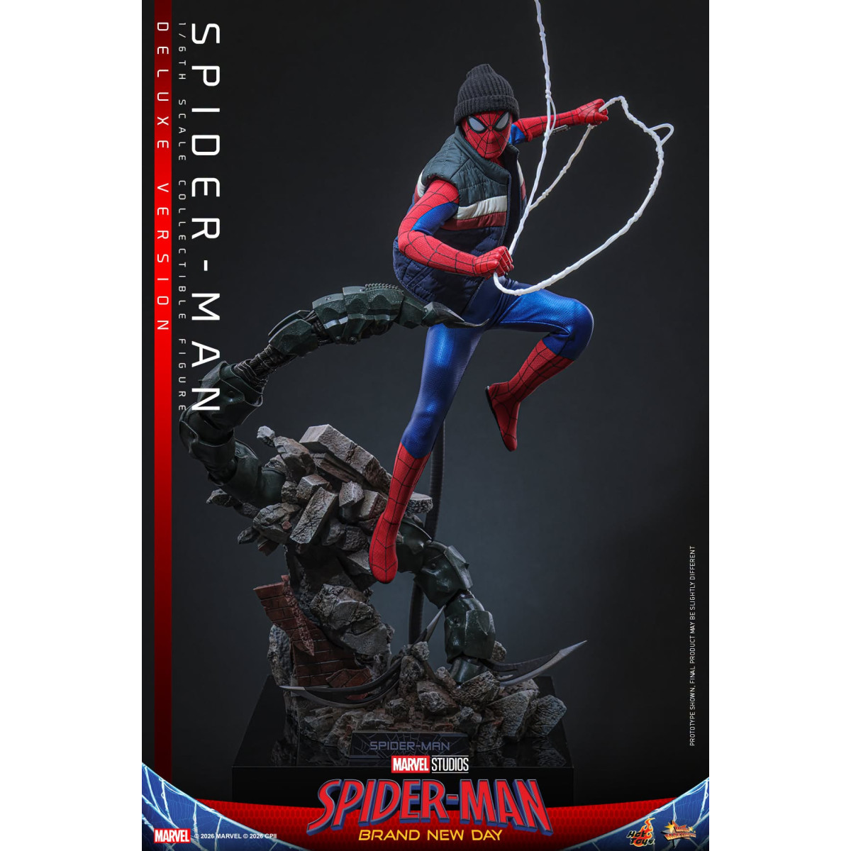 Hot Toys - Spider-Man, versión de lujo a escala 1/6, MMS893 - Marvel's Spider-Man: Brand New Day