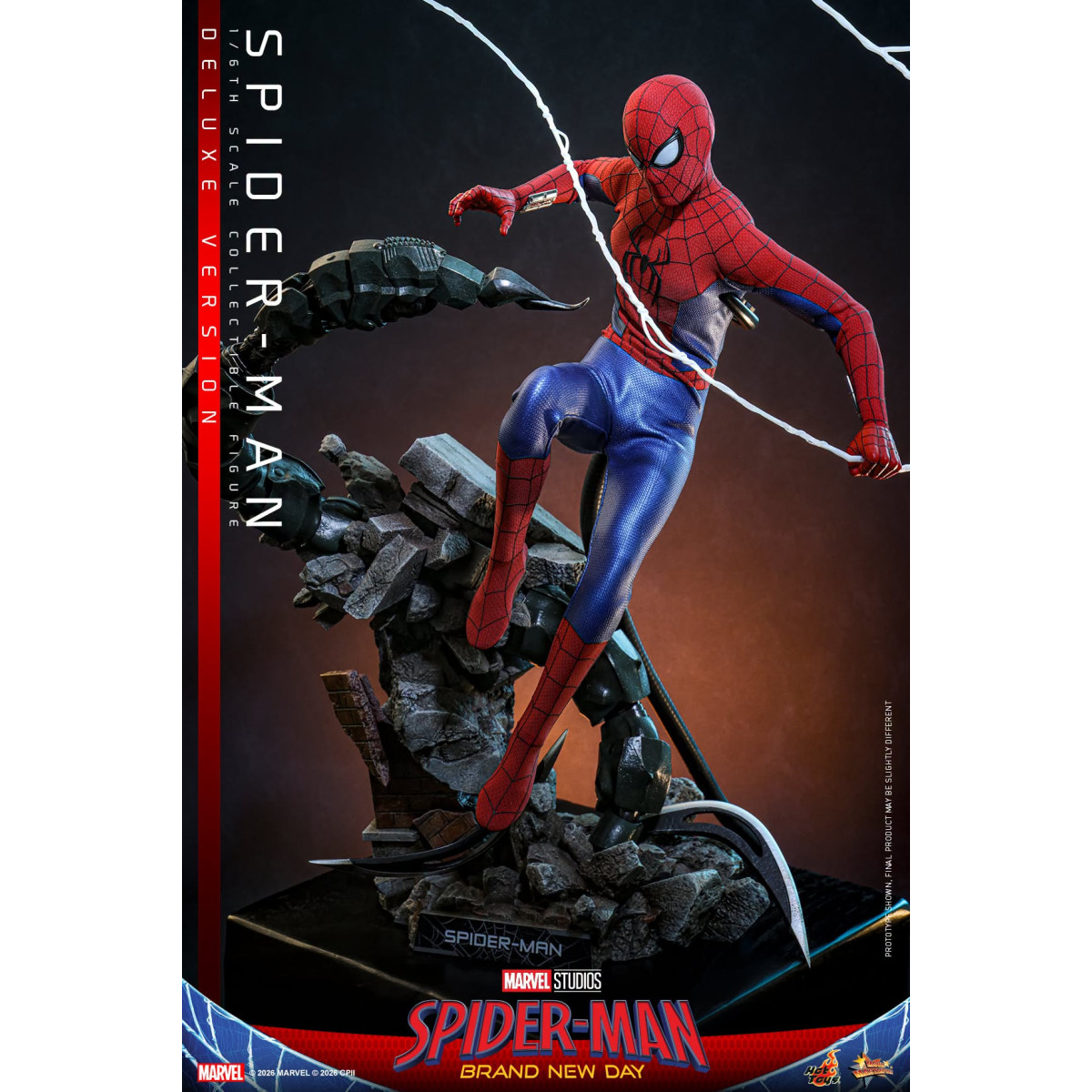 Hot Toys - Spider-Man, versión de lujo a escala 1/6, MMS893 - Marvel's Spider-Man: Brand New Day