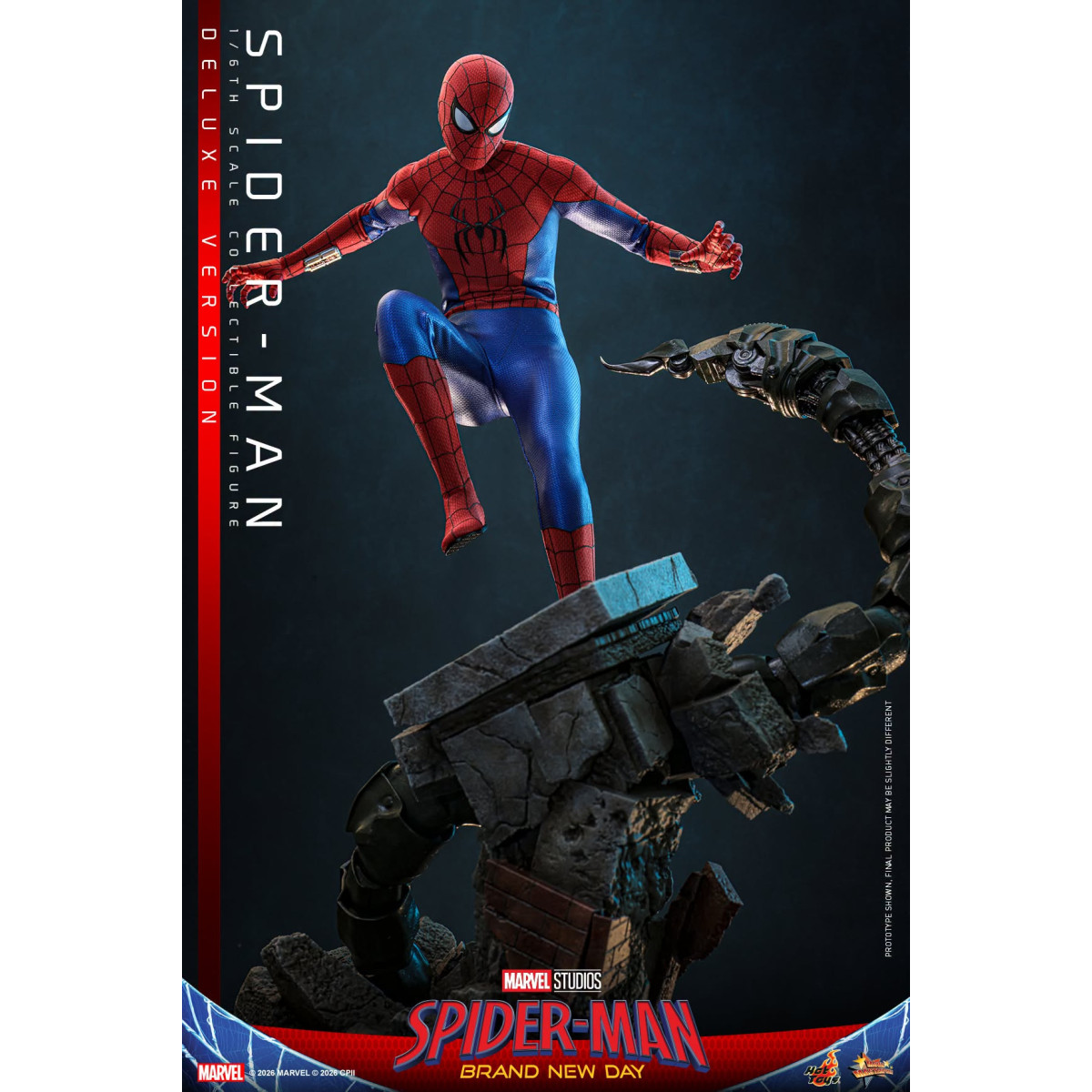 Hot Toys - Spider-Man, versión de lujo a escala 1/6, MMS893 - Marvel's Spider-Man: Brand New Day