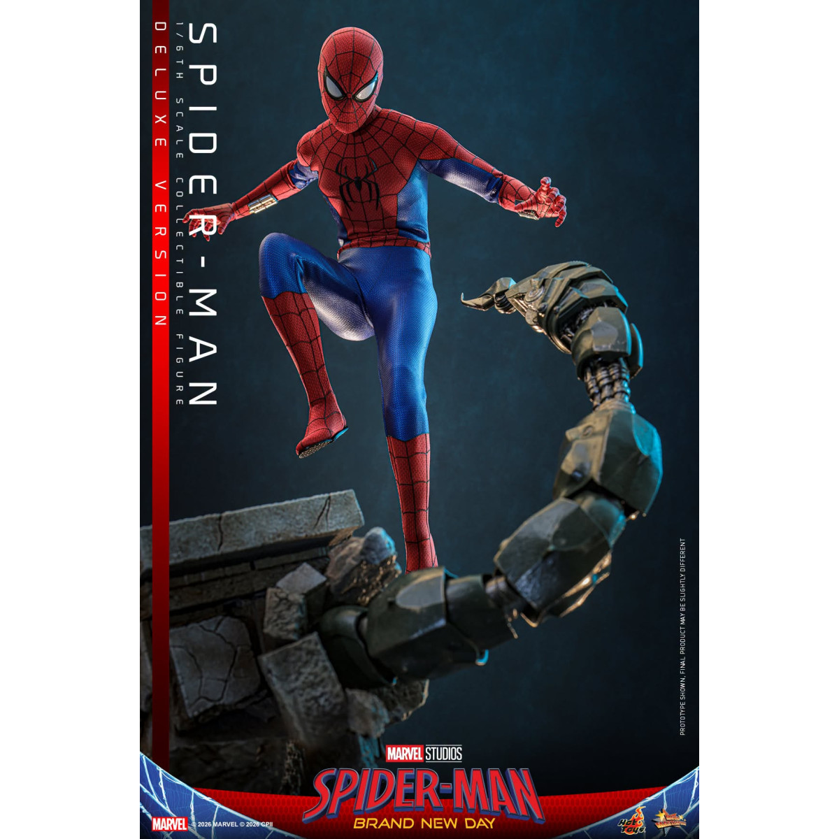 Hot Toys - Spider-Man, versión de lujo a escala 1/6, MMS893 - Marvel's Spider-Man: Brand New Day