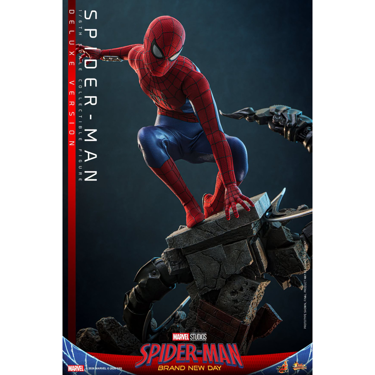 Hot Toys - Spider-Man, versión de lujo a escala 1/6, MMS893 - Marvel's Spider-Man: Brand New Day