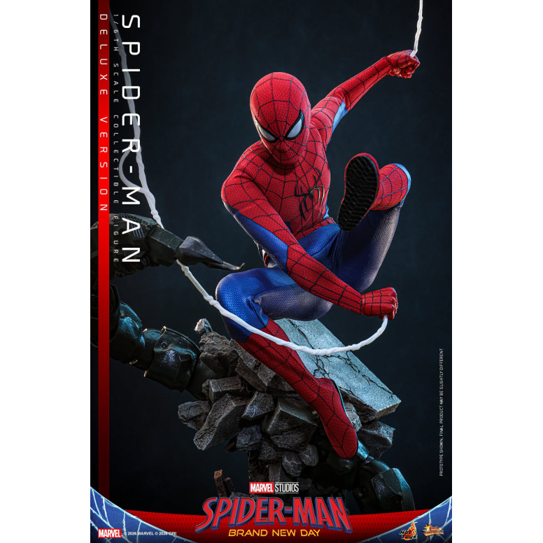 Hot Toys - Spider-Man, versión de lujo a escala 1/6, MMS893 - Marvel's Spider-Man: Brand New Day