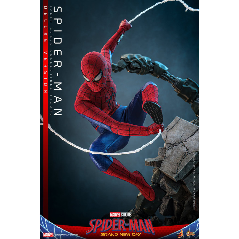 Hot Toys - Spider-Man, versión de lujo a escala 1/6, MMS893 - Marvel's Spider-Man: Brand New Day