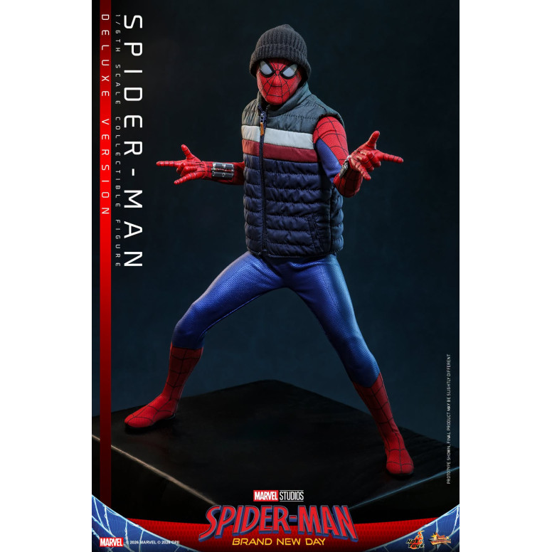 Hot Toys - Spider-Man, versión de lujo a escala 1/6, MMS893 - Marvel's Spider-Man: Brand New Day