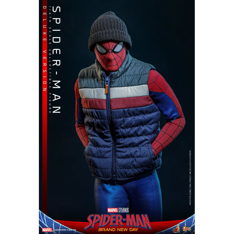 Hot Toys - Spider-Man, versión de lujo a escala 1/6, MMS893 - Marvel's Spider-Man: Brand New Day