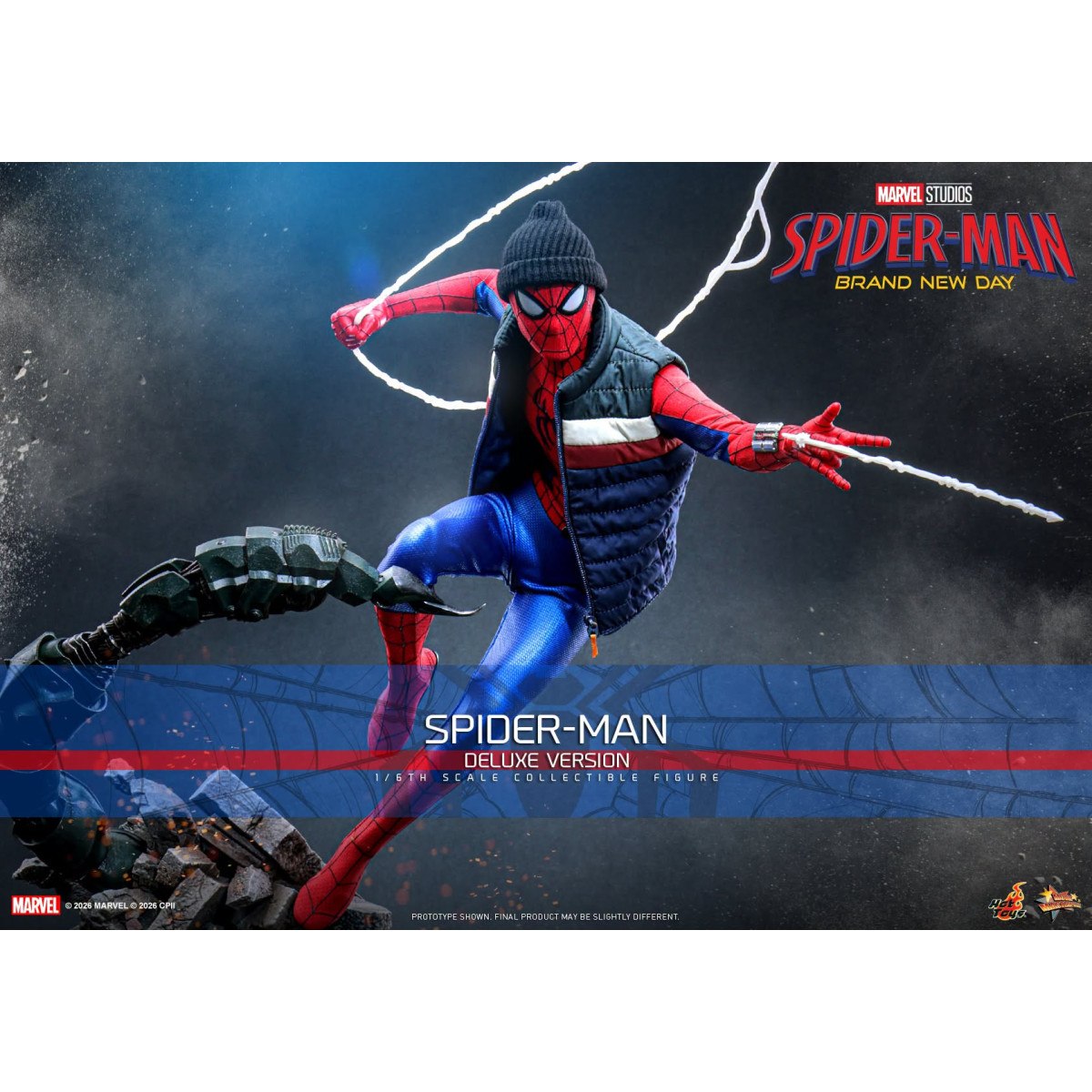 Hot Toys - Spider-Man, versión de lujo a escala 1/6, MMS893 - Marvel's Spider-Man: Brand New Day