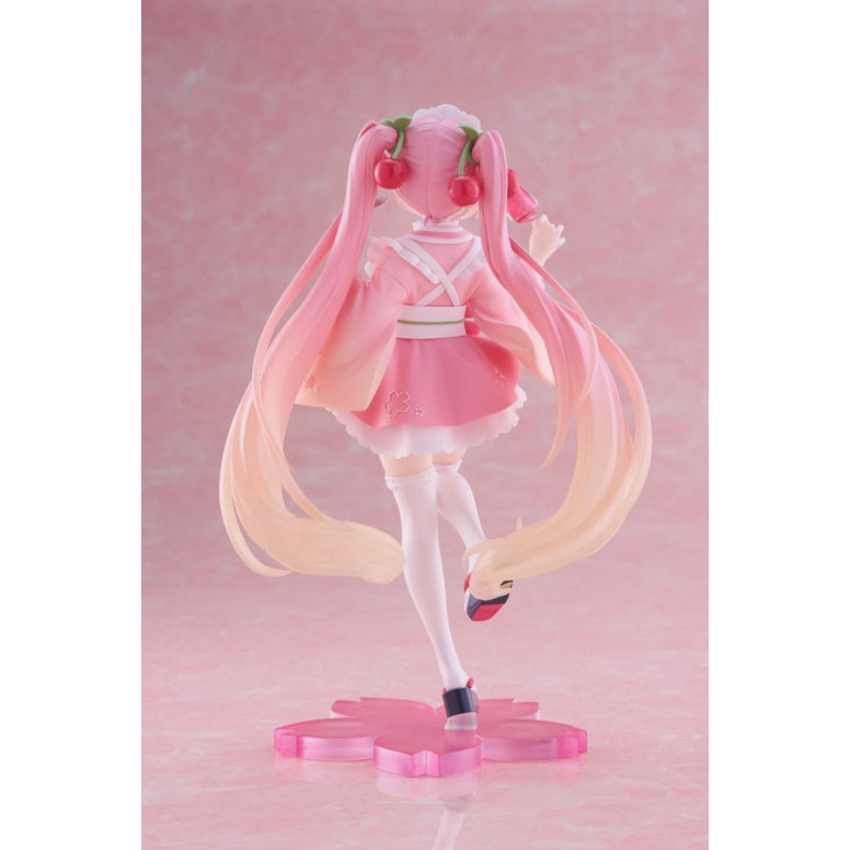 Taito AMP Fig - Hatsune Miku - Sakura Miku «Newley Written», versión «Japanese Cafe», reedición
