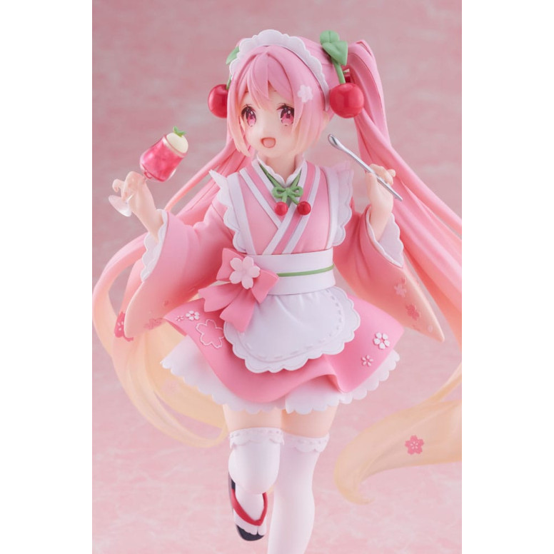 Taito AMP Fig - Hatsune Miku - Sakura Miku «Newley Written», versión «Japanese Cafe», reedición