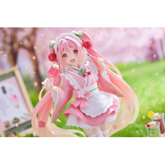 Taito AMP Fig - Hatsune Miku - Sakura Miku «Newley Written», versión «Japanese Cafe», reedición