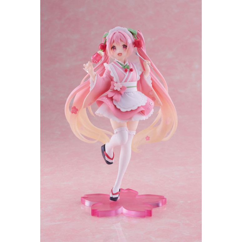 Taito AMP Fig - Hatsune Miku - Sakura Miku «Newley Written», versión «Japanese Cafe», reedición