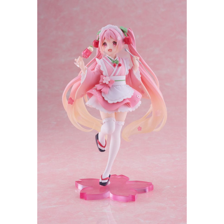 Taito AMP Fig - Hatsune Miku - Sakura Miku «Newley Written», versión «Japanese Cafe», reedición
