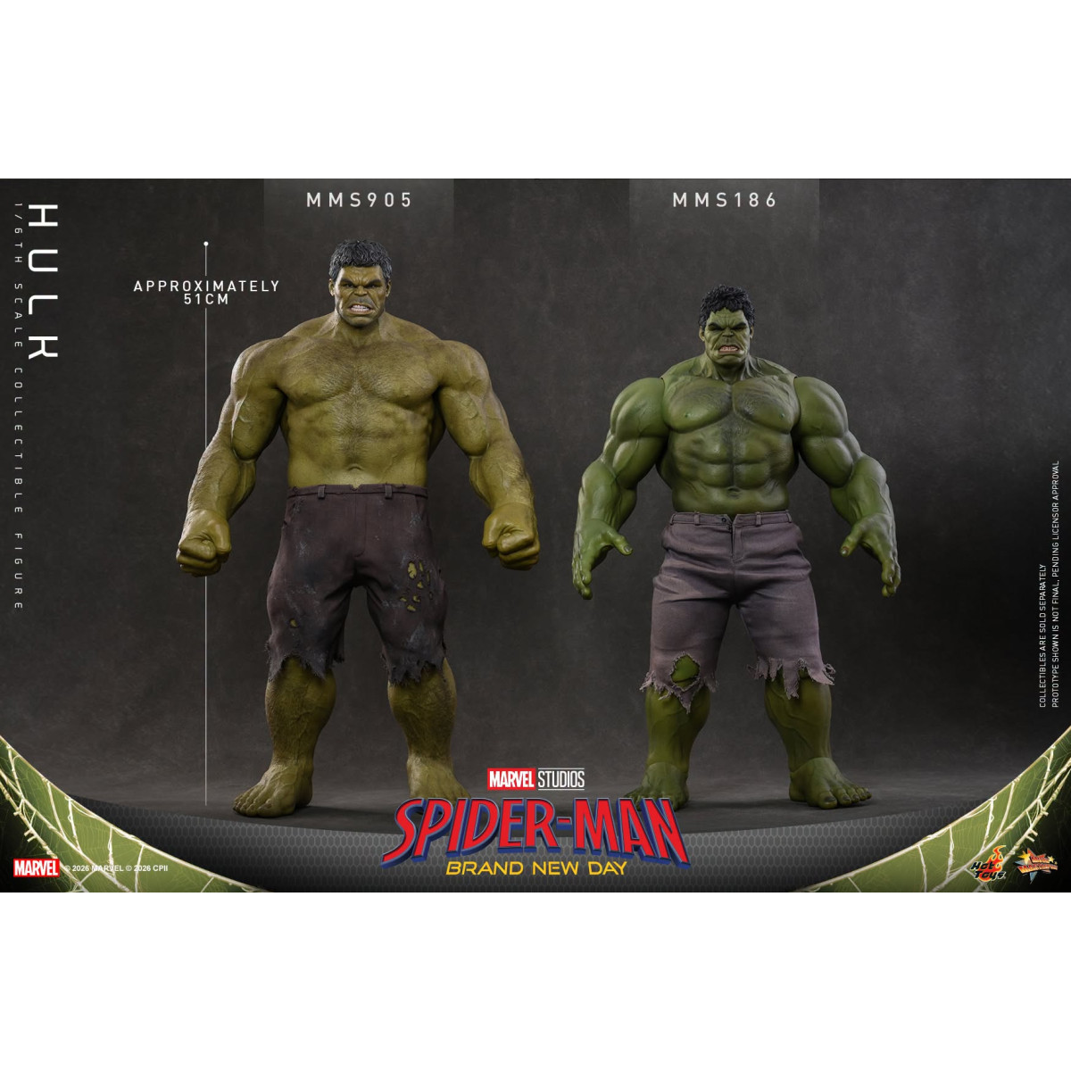 Hot Toys - Hulk 1/6 MMS905 - Spider-Man de Marvel: Brand New Day