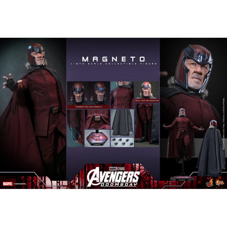 Hot Toys - Magneto MMS, escala 1/6 - Avengers: Doomsday