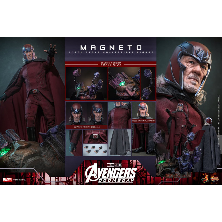 Hot Toys - Magneto Deluxe version MMS , escala 1/6 - Avengers: Doomsday