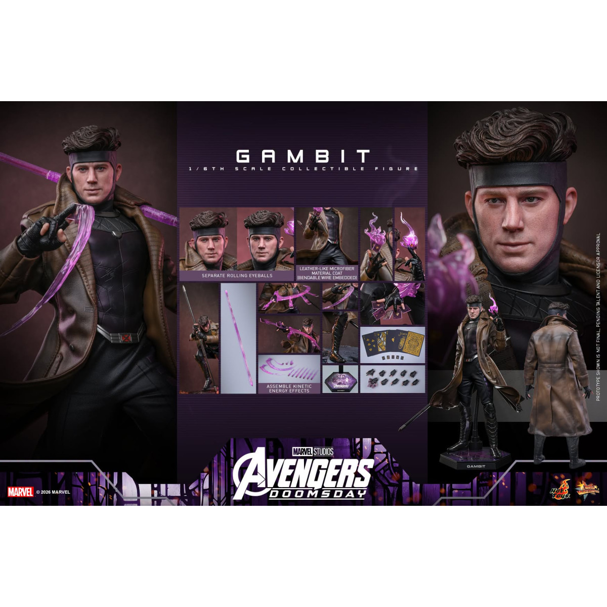 Hot Toys - Gambit MMS, escala 1/6 - Avengers: Doomsday