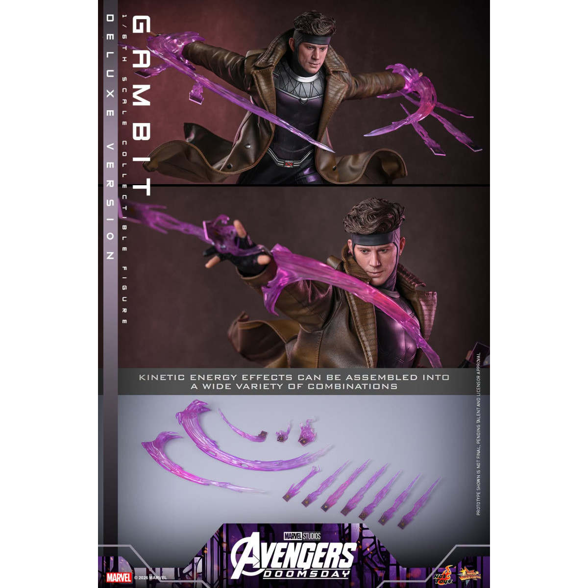 Hot Toys - Gambit Deluxe version MMS , escala 1/6 - Avengers: Doomsday
