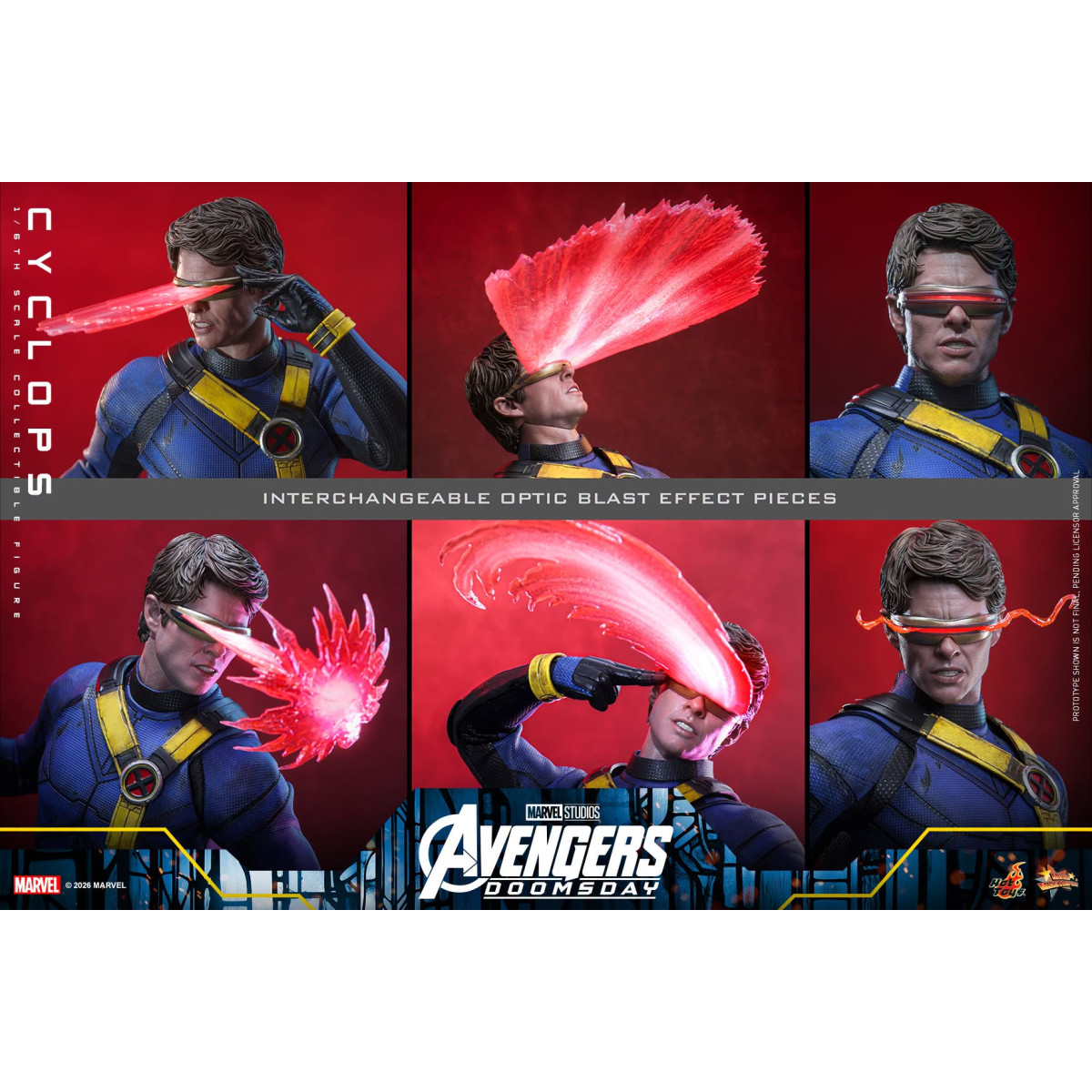 Hot Toys - Cíclope MMS, escala 1/6 - Avengers: Doomsday