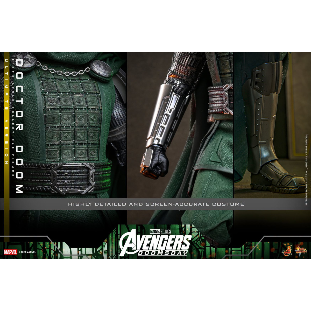 Hot Toys - Doctor Doom, versión Ultimate MMS907 a escala 1/6 - Avengers: Doomsday