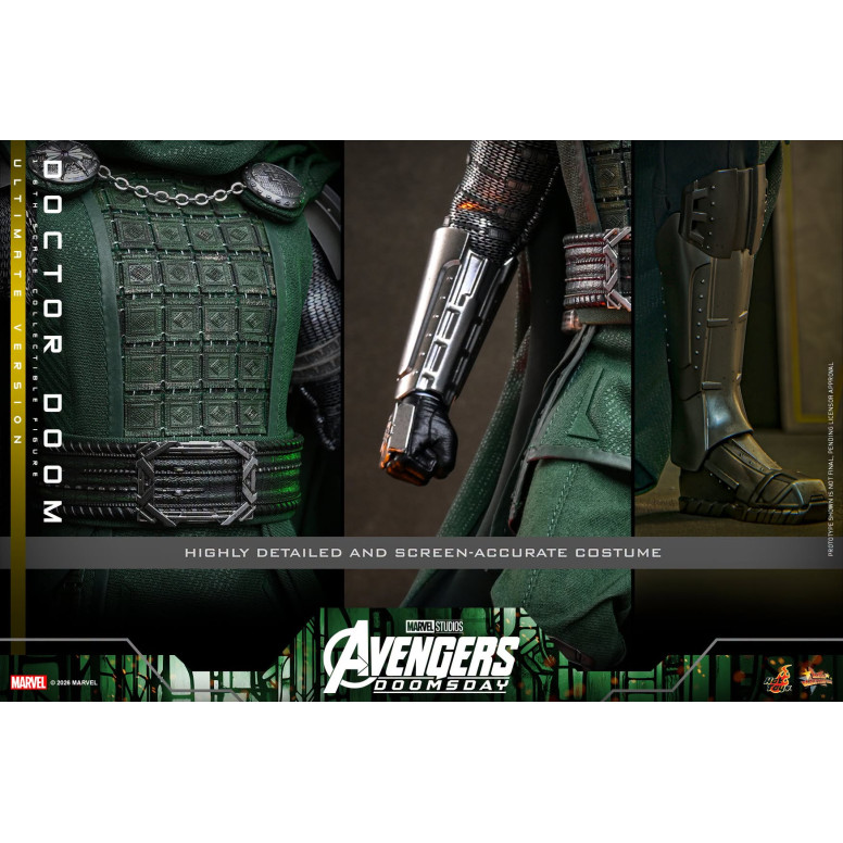 Hot Toys - Doctor Doom, versión Ultimate MMS907 a escala 1/6 - Avengers: Doomsday