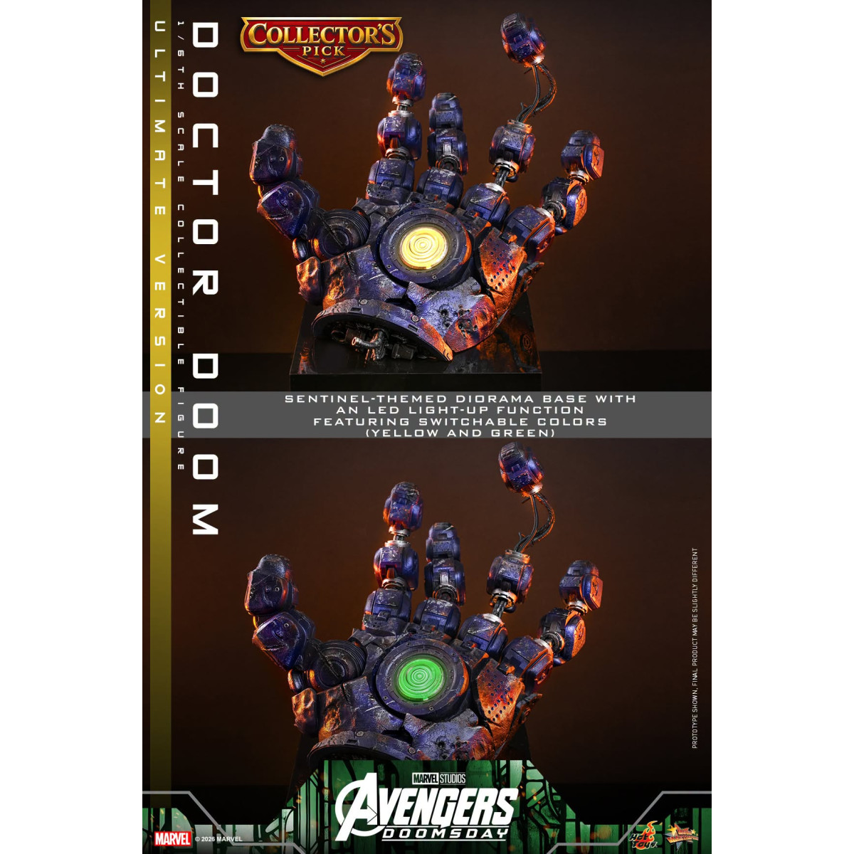 Hot Toys - Doctor Doom, versión Ultimate MMS907 a escala 1/6 - Avengers: Doomsday