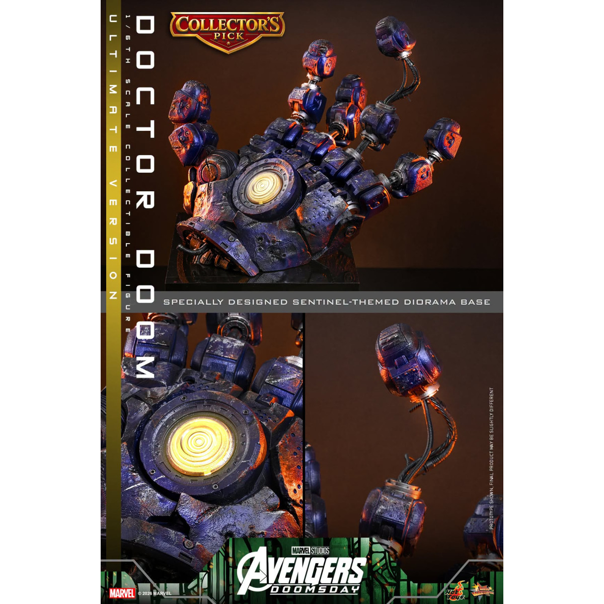 Hot Toys - Doctor Doom, versión Ultimate MMS907 a escala 1/6 - Avengers: Doomsday